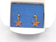 VINTAGE PIERCED EARRINGS~AVON/2002~ORIG BOX~AMERICANA STARS