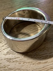 David Varsano,Bangle/Cuff, Modernist Rare VTG. Israel .925 Sterling Silver 2.5oz