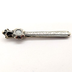 Vintage Luxury Soviet tie Clip made of ⭐875 Silver with the Star USSR hallmark#4