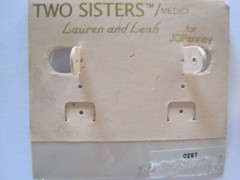 Two Sisters Medici  For JC Penny Pierced hoop earrings