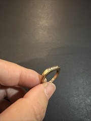 Antique 14K Yellow Gold Diamonds Ring Size: 5.25