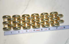 Vtg Italian Bracelet Brev. Pat. gold Plate 1960s Mid Century 8″ (CLASP DAMAGED)