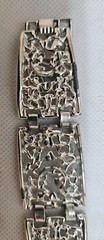 Vintage Sarah Coventry jewelry “Frozen Lace” Bracelet – Silver – VERY NICE!
