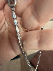 Vintage Baguette Necklace Jeweled Choker Crystal Rhinestone 16.5” Silver Tone