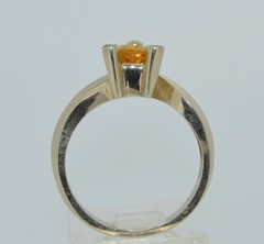 14K Natural 1 Carat Yellow Sapphire & Diamond Ring