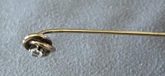 Diamond In Sterling Stick Pin. 2” Long .04mm Diamond