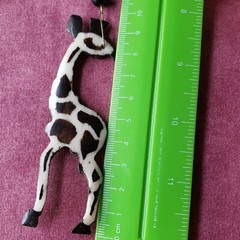 Vintage Ethnic Giraffe Carved Pendant Tribal Boho African 18″ Necklace N3
