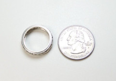Antique Art Deco Diamond Wedding Band 14KW Ring Size 6 UK-L1/2 EGL USA 5.55 MM