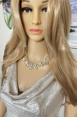 🔥Vint. AB Clear-Champagne Rhinestone Necklace Not Signed (was $99)