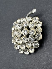 Vintage Rhinestone Fruit Brooch J42