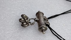 Vintage 1990s Rare real old Handmade High Grade old Silver Rajasthan Tribal Pend