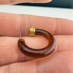 Vintage Pierced Earring Lot Gold Tone Enamel Hoop Drop Stud Dangle
