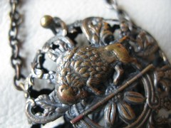 Antique Chatelaine Belt Clip Art Nouveau Buffalo Filigree Purse Vinaigrette