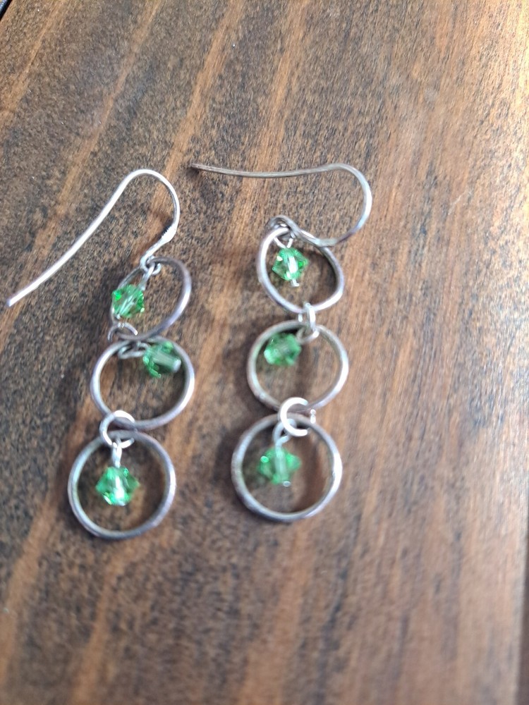 Vintage Sterling 925 Silver Vintage Southwest Estate Dangle Earrings 2.46g