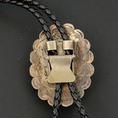 Western Bolo Tie Black Onyx Sterling Silver Cowboy Cowgirl Statement Handmade