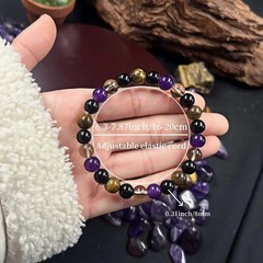 Natural Stone Symbolic Beaded Bracelet UNISEX Anxiety Relief Protection Jewelry