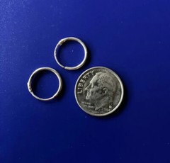 Vintage 925 Sterling Silver 1/2″ 1mm Hollow Hoop Earrings 0.4 Grams ~ J24
