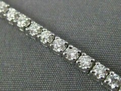 ESTATE 2.46CT ROUND CUT DIAMOND 14KT WHITE GOLD 3D CLASSIC TENNIS BRACELET