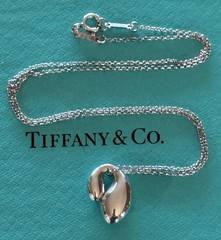 Tiffany & Co. Elsa Peretti Double Tear Drop Necklace 16″ Sterling Silver 925