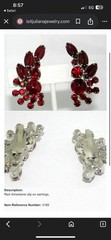 Vintage JULIANA D&E Delizza & Elster Ruby Red Single Earring Reference Book 3185