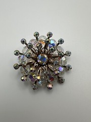 Vintage Rhinestone Brooch Sputnik Style Size: 4.5cm diameter BB5