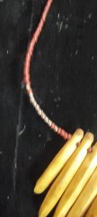 Vintage Tribal Spike Necklace Bone Horn Fringe Bib Statement Necklace