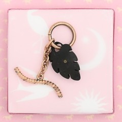 Antique Victorian Upcycled Vulcanite Feather Rose Gold Filled T-Bar Pendant