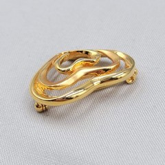 Vintage Triple Heart Danecraft Brooch Gold Plated 1.25″