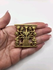 Metropolitan Museum of Art Gold Tone Tree of Life Signed MMA 1995 Pin Brooch