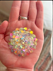 Vintage Signed VENDOME Aurora Borealis AB Rhinestone Dome Brooch Silver Tone