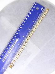 Sterling Silver 925 Vermeil Fancy CZ Tennis Bracelet Baguettes & Rounds ~ 7 1/4″