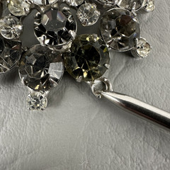 Vintage Juliana Brooch DeLizza & Elster Clear Rhinestone Snowflake #1296 READ!