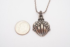 Vintage Monet Sterling Silver 925 Pendant Necklace 17.75″