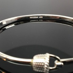 Sterling Silver or Gold Vermeil NANTUCKET BASKET Bracelet BANGLE Gift for Her