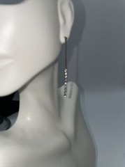Vintage Rhinestone Dangle Pierced Post Earrings