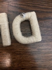 Twisted Rope Style Letter Pins S A N D Beige 3 1/2” for X-mas Stocking Or More