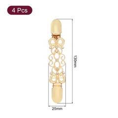 4PCS Hat Clips for Travel, Alloy Retro Cardigan Clip, Gold