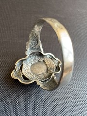 Vintage 925 Sterling Silver Southwestern Blue Gemstone Ring Size 8.75 US