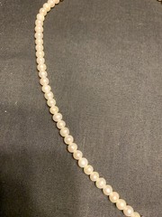 Vintage Pearl Necklace 18k Gold Clasp 19” Long 90 Hand-Strung Pearls