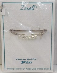 Zarah Sterling Silver Charm Holder Pin Brooch on Original Store Card