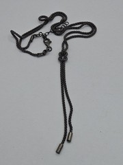 Vintage Sterling Silver Knotted Rope Chain Necklace