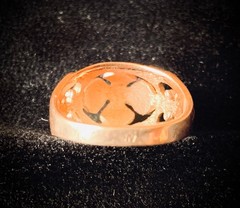 Original Vintage Gold Ring 14K (583) Made in Former USSR Weight 5.13g Sz 16.5mm