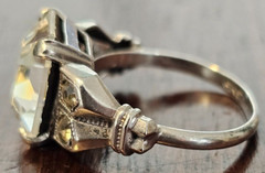 Vintage Uncas Mfg Co Sterling Silver CZ Ring