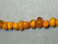 Vintage Baltic Amber Statement Necklace 46.9g Graduated Teeth Beads Cognac Honey