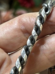 57. Vintage Sterling silver 925 Curb Link Chain Bracelet 7 3/8″. 50.8g. Unsx