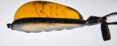 Vintage Brown Natural Amber Pendant from Latvia with Metal Setting