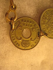 Vintage East Africa, Kenya, Uganda, 1942 coin jewelry bracelet