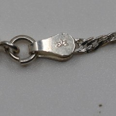 Twist Link Beaded Bracelet Sterling Silver