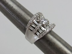 Ross Simons Sterling Silver Ring CZ Cocktail Statement Vintage Size 7