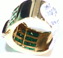 3.00CT 14K Gold Natural Emerald Cut White Diamond Vintage Engagement Ring Band